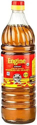 Engine Brand Kachi Ghani Mustard Oil Bottle