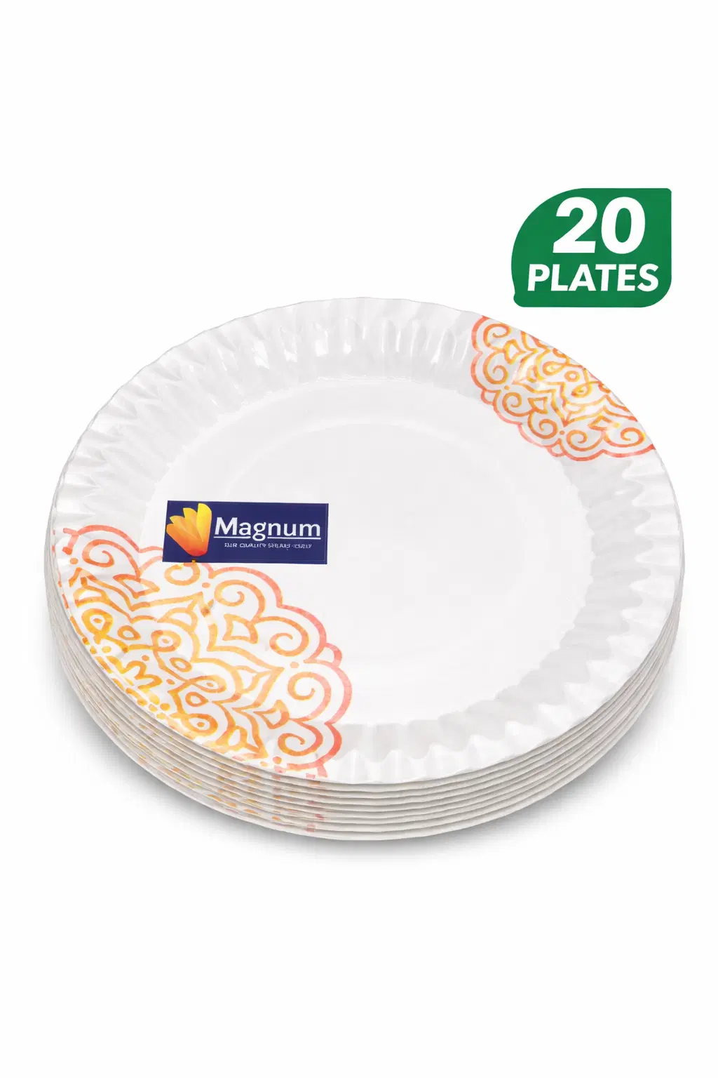 Disposable Plates 10 No | Decorative Indian Inspired Plates | Pack of 20 pieces