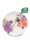 Disposable plates 14no floral print 14no, Pack of 20 pieces – image 1