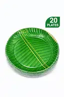 Disposable Plates 8 No | Kolpaat Design Light Plates | Pack of 20 pieces – image 1