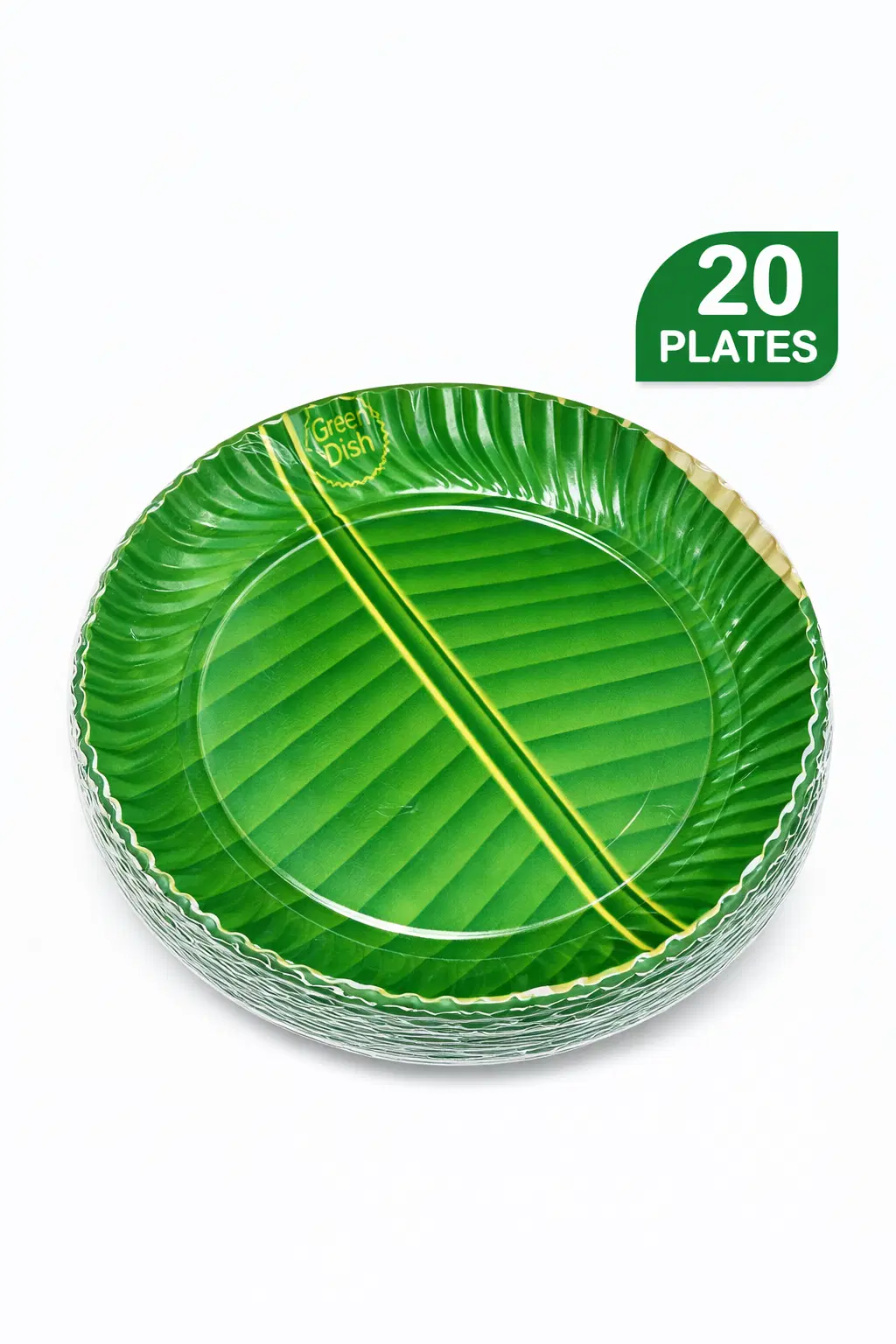 Disposable Plates 8 No | Kolpaat Design Light Plates | Pack of 20 pieces