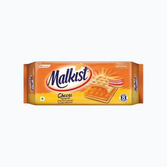Malkist Cheese Flavoured Crunchy Layered Crackers, 138gm