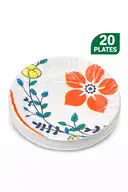 Disposable Plates 9 No | Floral Paper Plates | Pack of 20 pieces – image 1