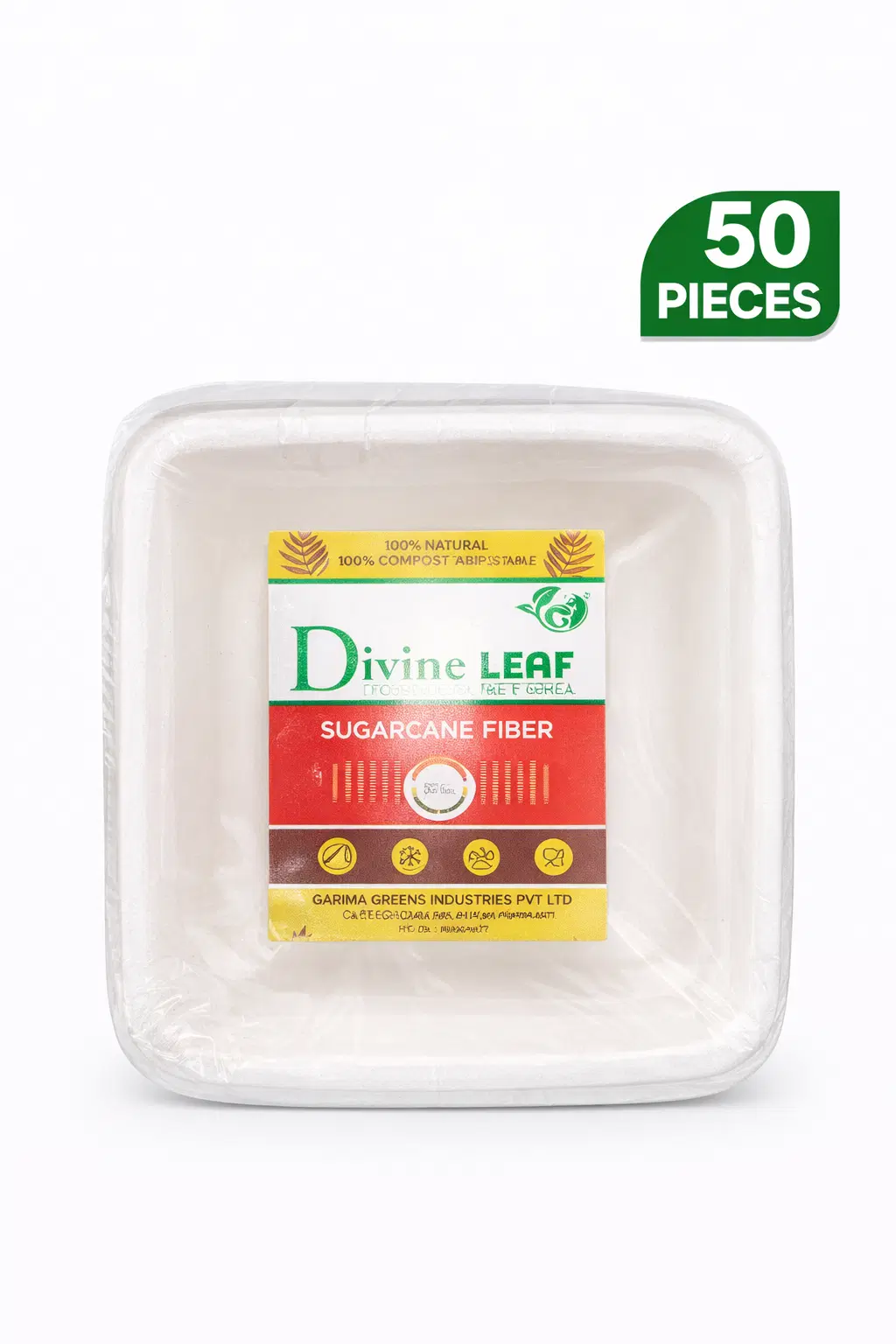 Disposable Square Bowl – Pack of 50