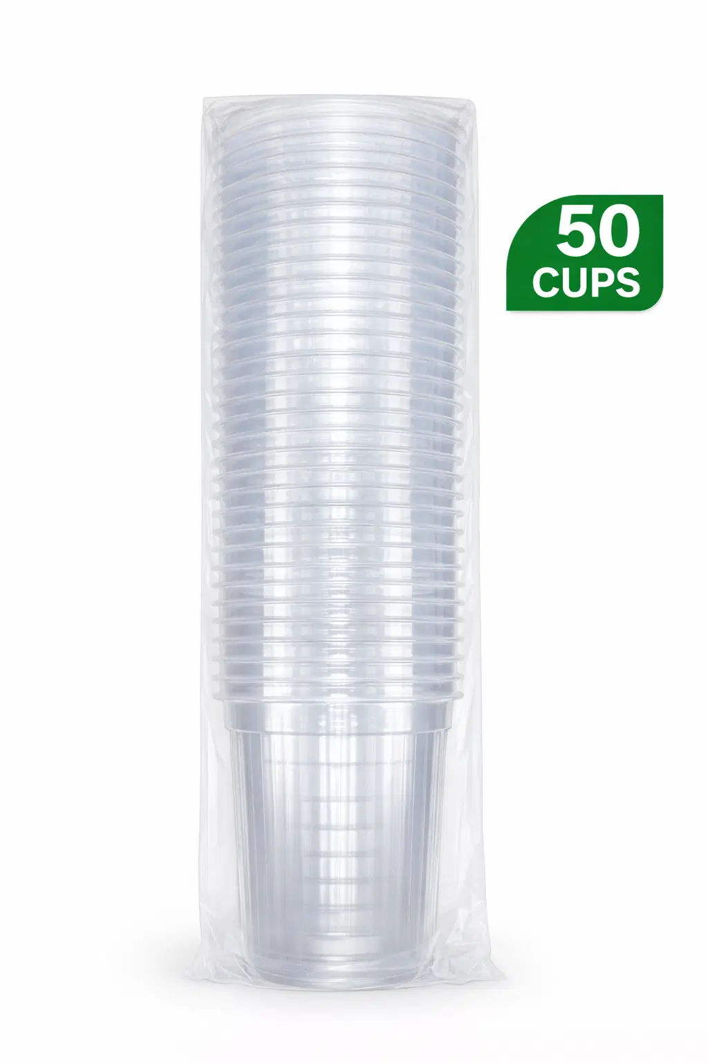 Disposable Clear Plastic Water Glasses | 250ml | Pack of 50