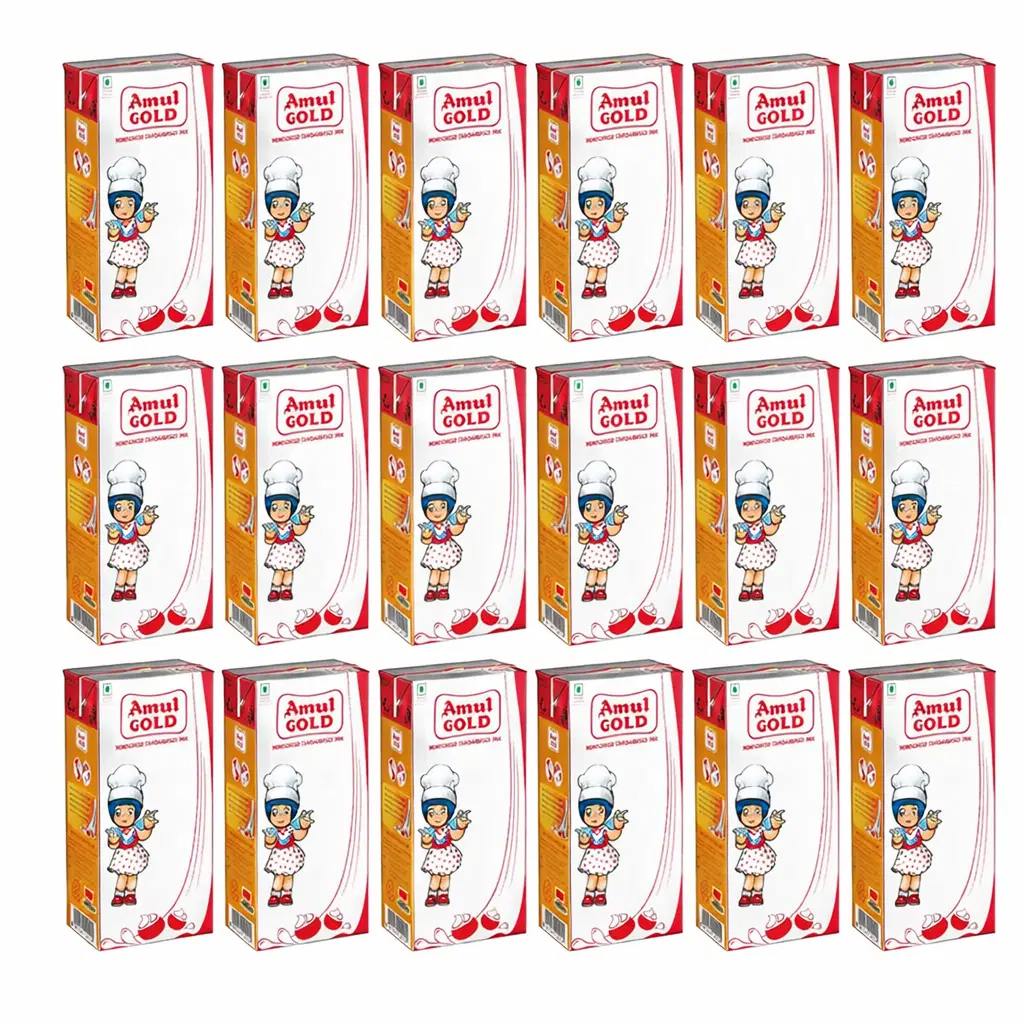 Amul Gold Milk Homogenised Standardized, 200ml*30pc
