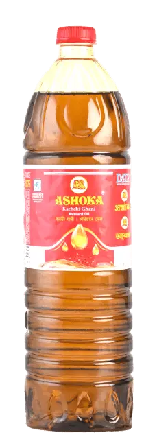 Ashoka Kachchi Ghani Mustard Oil, Vitamin A & D Fortified bottle