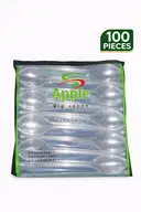 Disposable Big Plastic Spoon – 100 Pieces Pack – image 1