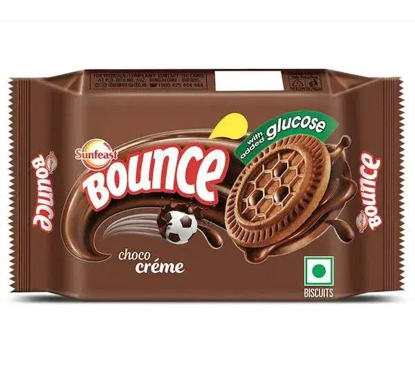 Sunfeast Bounce Chocolate Cream Biscuits, 58gm