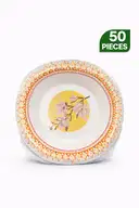 Disposable Round Paper Bowl – Printed Design | Pack of 50  – image 1