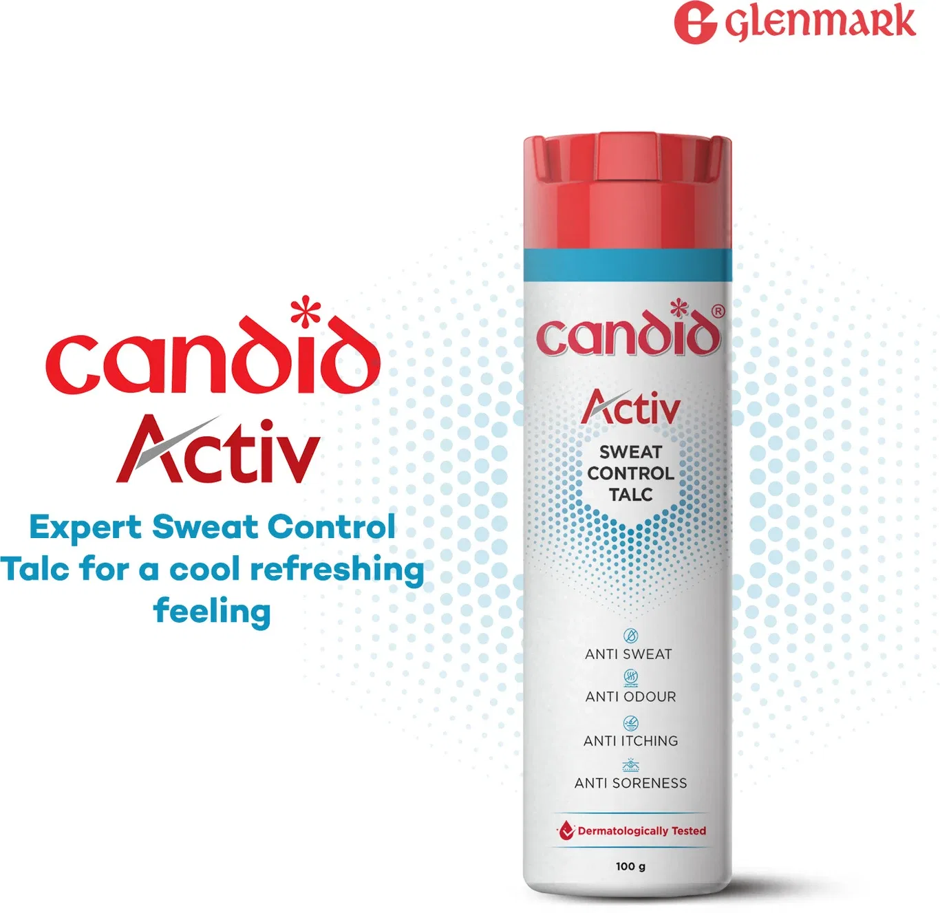 Candid Activ Sweat Control Talc, 100gm