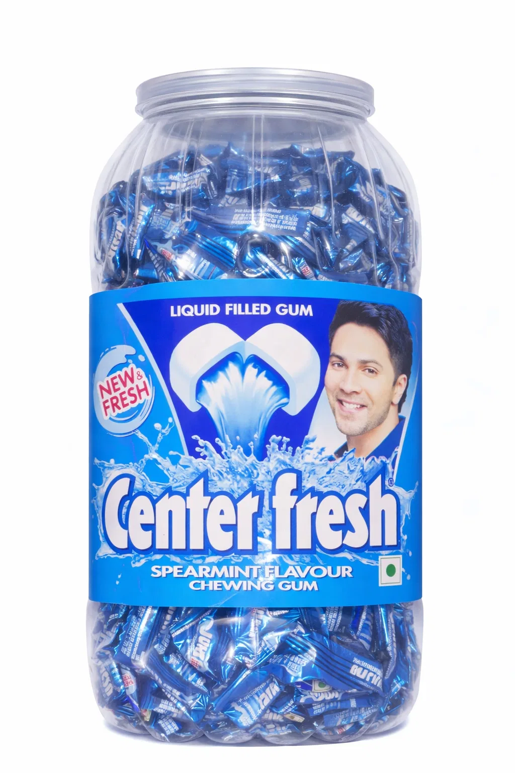 Center Fresh, Spearmint, Chewing Gum Jar, 630 gm, 225 pc