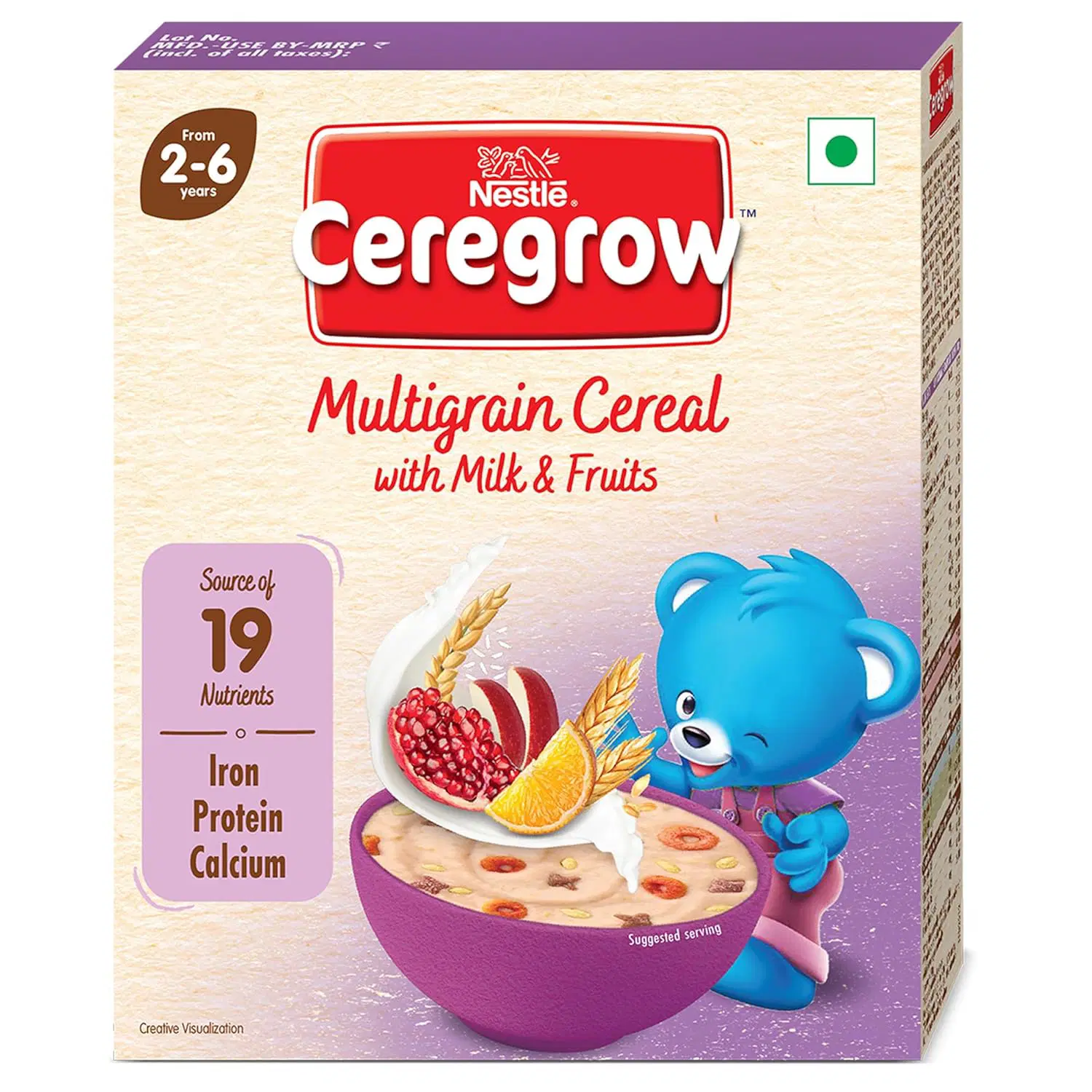 Ceregrow Multigrain Cereal with Milk & Fruits, From 2-6 years, Instant Cereal, 300gm