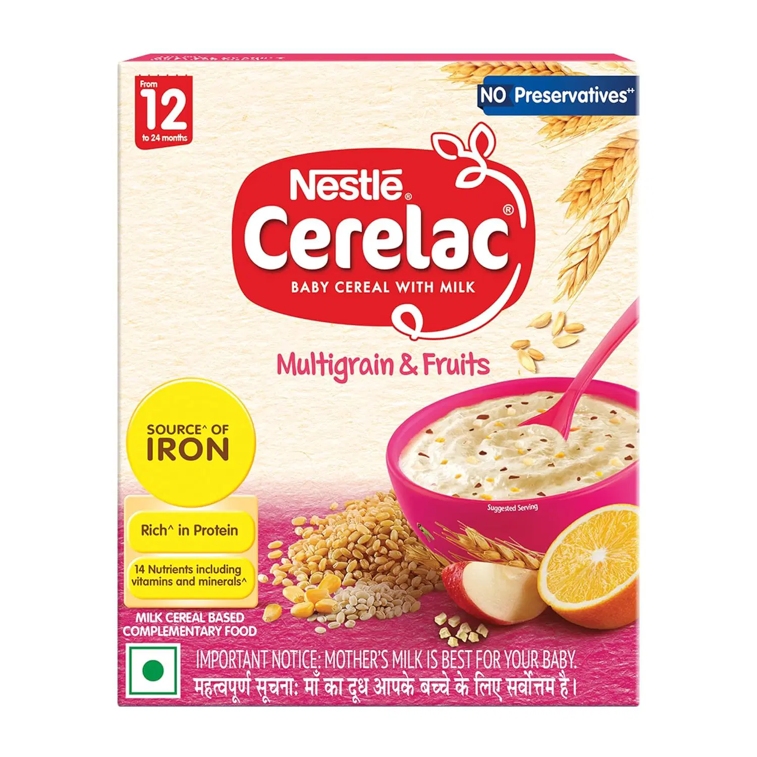 Cerelac Baby Food Cereal  | Multigrain & Fruits for 12 to 24 Months Baby | Instant Cereal | 300g