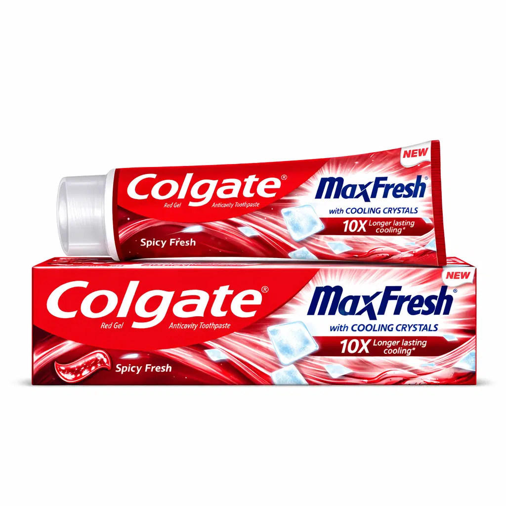 Colgate Max Fresh Toothpaste, Red Gel Paste with Menthol For Tooth Decay Prevention