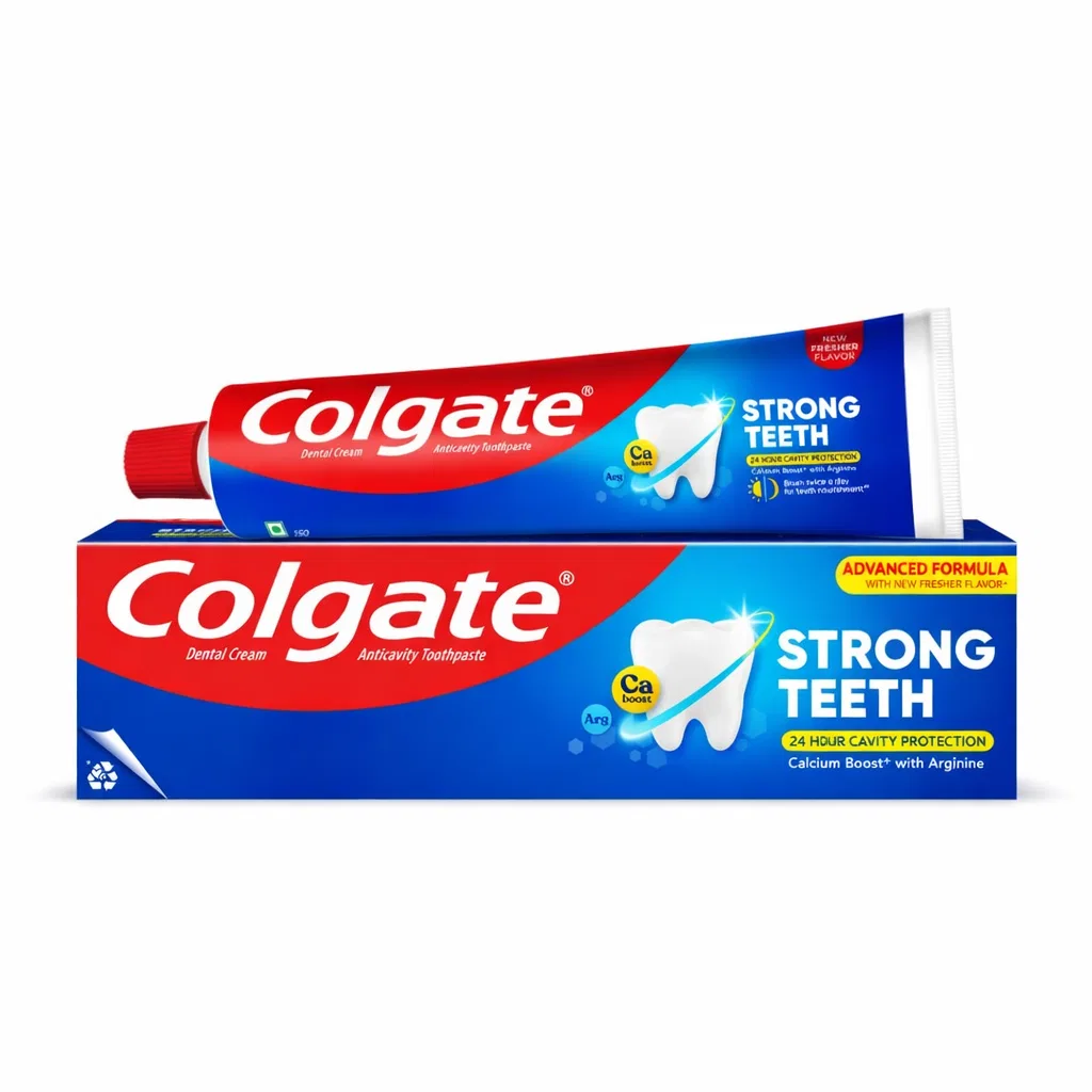 Colgate Strong Teeth Toothpaste with Amino Shakti - India's No.1 Toothpaste for Cavity Protection 