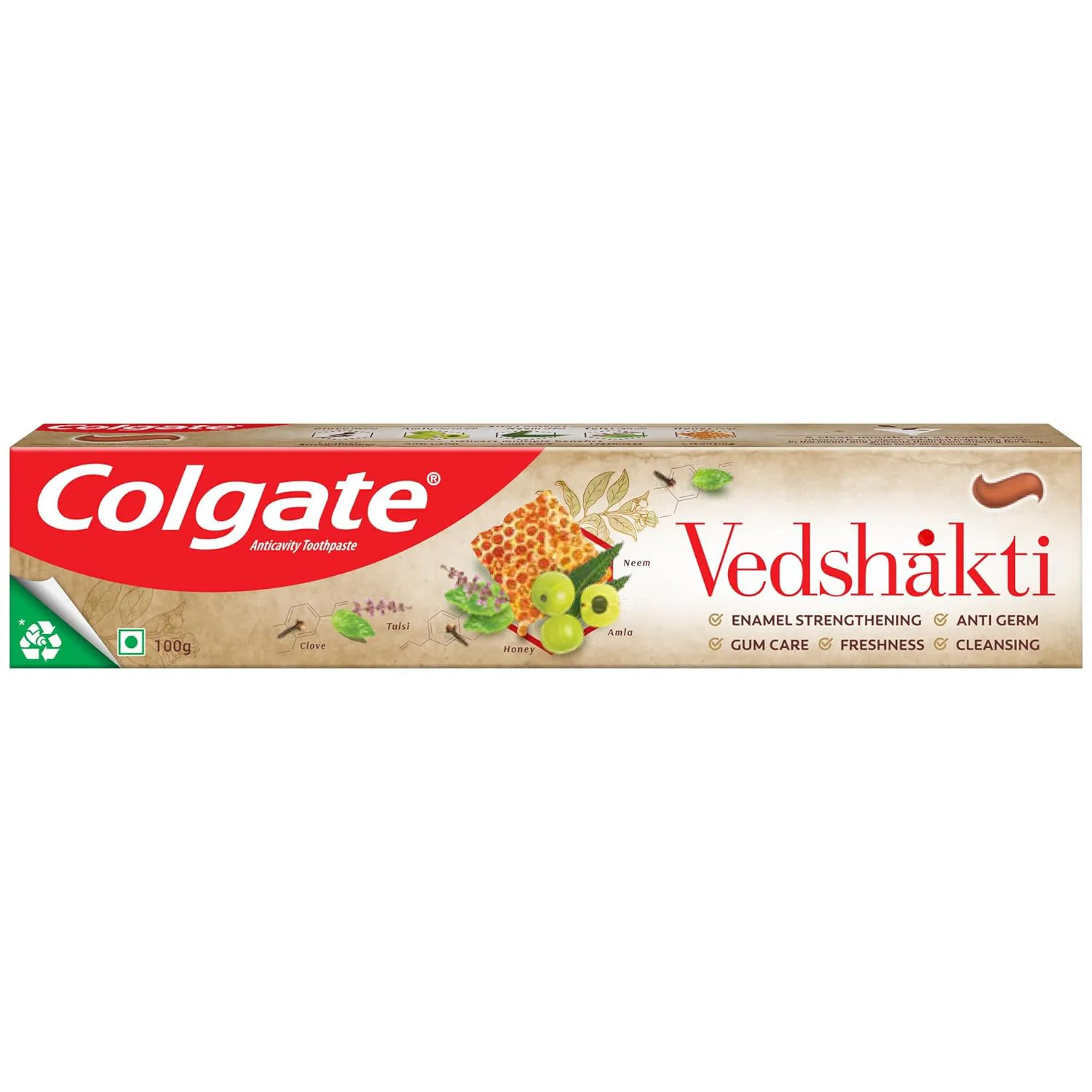 Colgate Swarna Vedshakti Massage, Strengthening, Clean, Diabetes, Bad Breath Toothpaste - 100 g