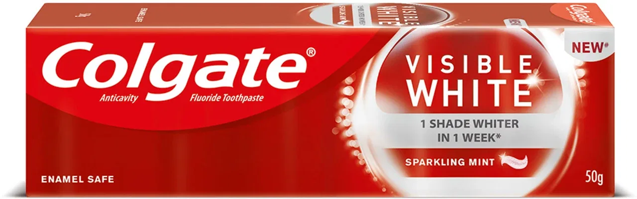 Colgate Visible White Toothpaste,Minty flavour 50gm