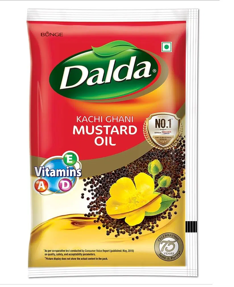 Dalda Kachi Ghani Mustard Oil - 1litre (Pouch)
