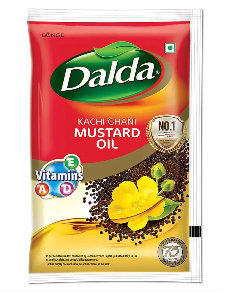 Dalda Kachi Ghani Mustard Oil - 1litre (Pouch)