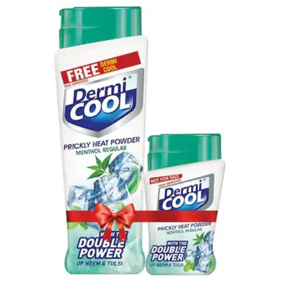 Dermi Cool Prickly Heat Powder - Menthol Regular 150 gm With Free Dermi Cool Worth Rs 75