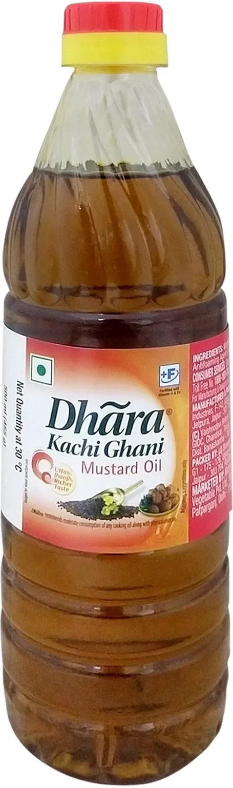 Dhara Kachi Ghani Mustard Oil (0% Trans Fat)
