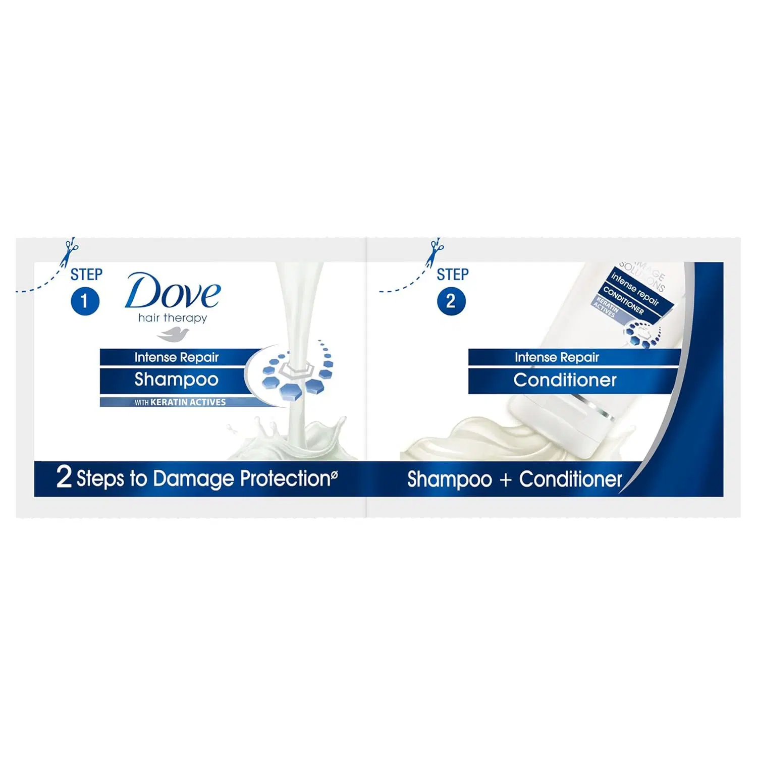  Dove Intense Repair Twin Sachet, 12Ml (16% Extra) - Pack Of 16