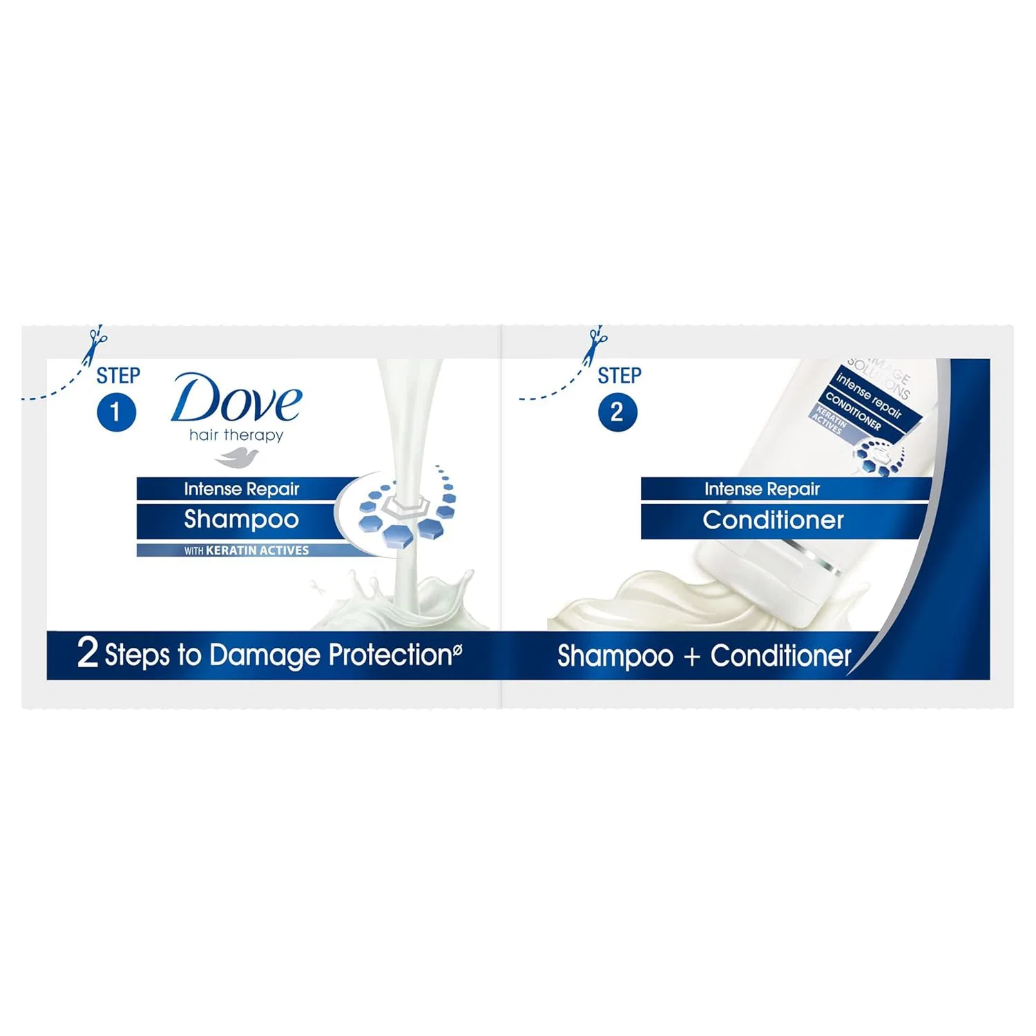  Dove Intense Repair Twin Sachet, 12Ml (16% Extra) - Pack Of 16