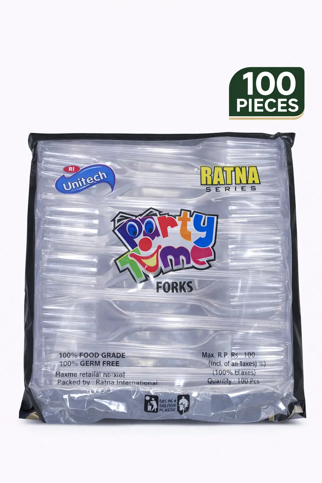 Disposable Plastic Forks – 100 Pieces Pack