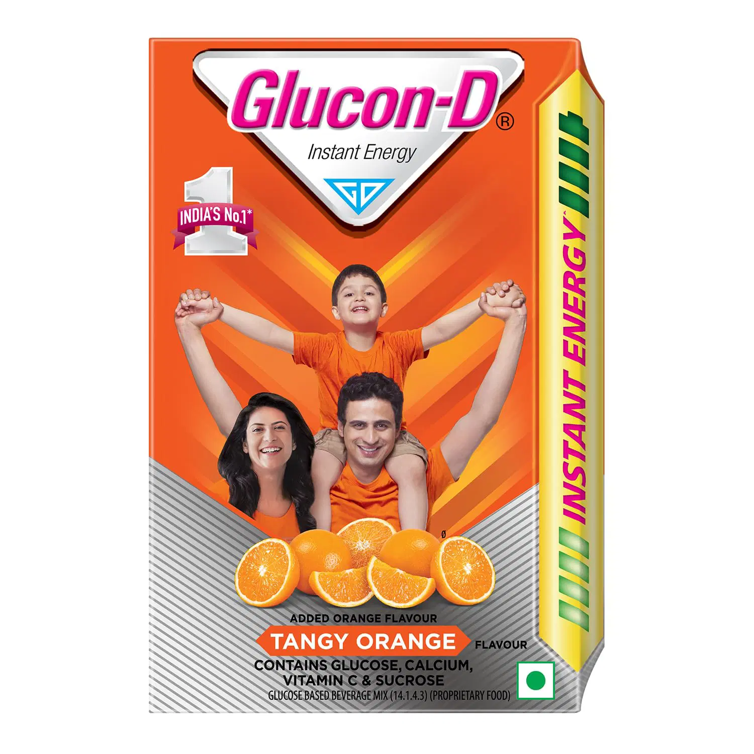 Glucon-D Instant Energy Drink Powder Refill 200 gm | Energy, Recovery, Immunity | Tangy Orange