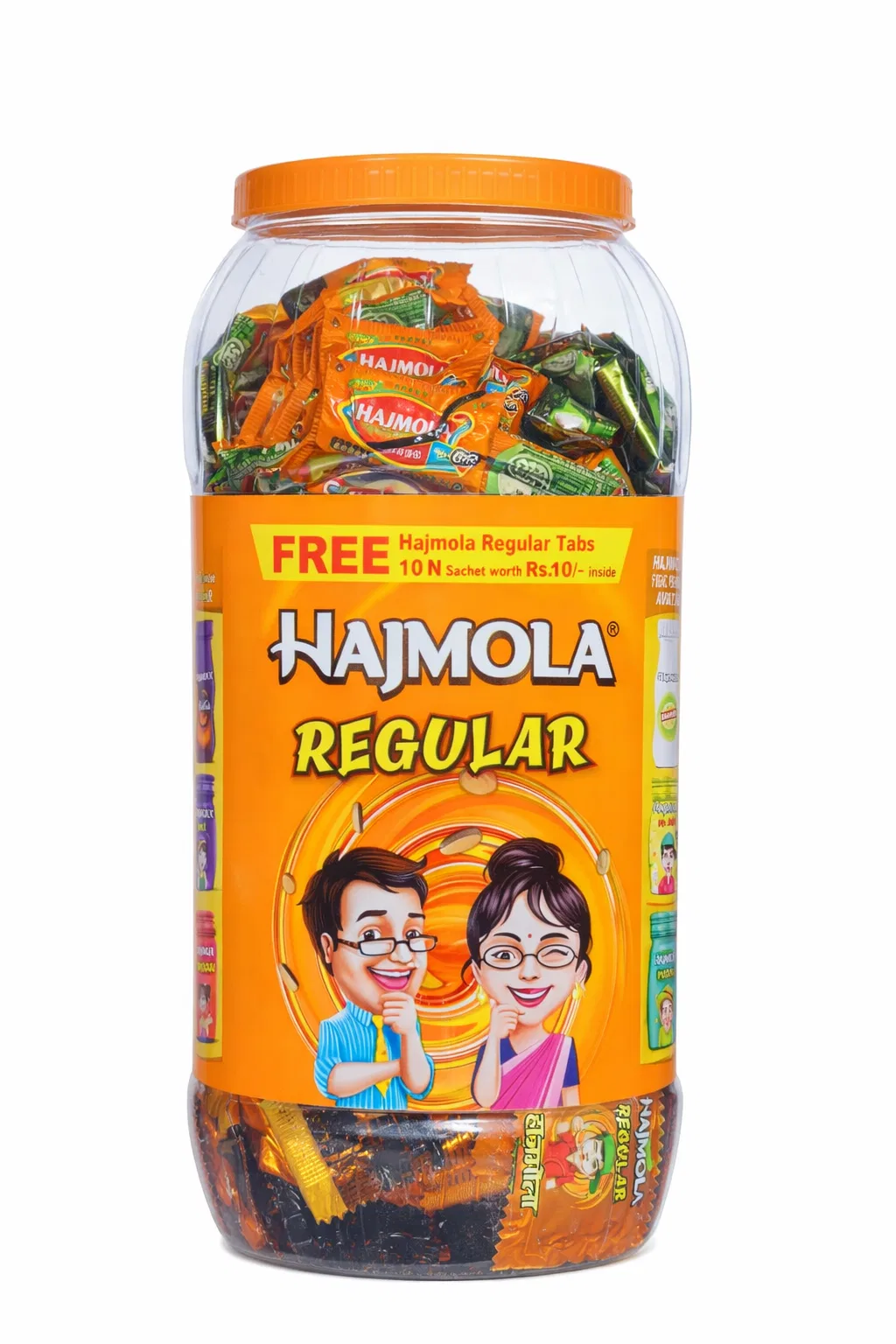 Dabur Hajmola Regular Jar - 367.2gm 170 Sachets 