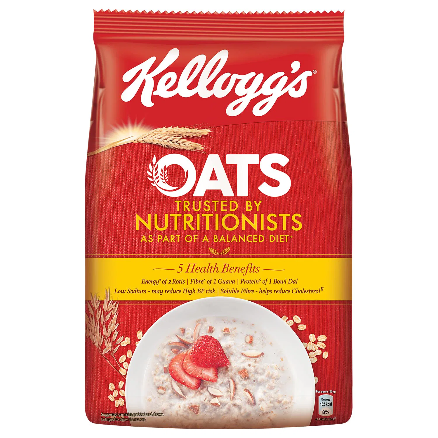 Kellogg's Oats, Rolled Oats, High in Protein and Fibre, Low in Sodium