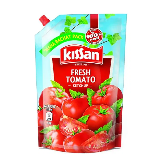 Kissan Fresh Tomato Ketchup Pouch, 450ml