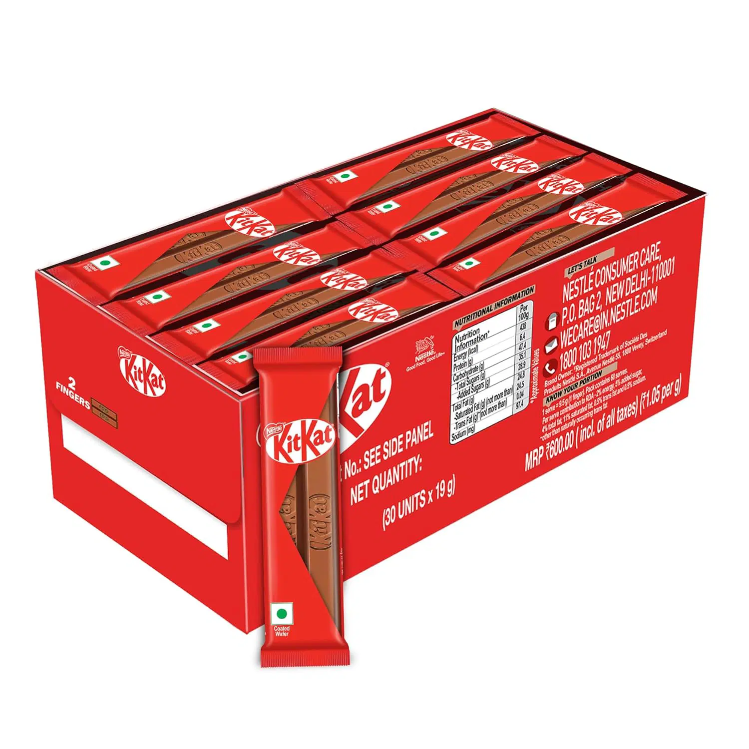 Kitkat Chocolate, 19gm, Pack of 30