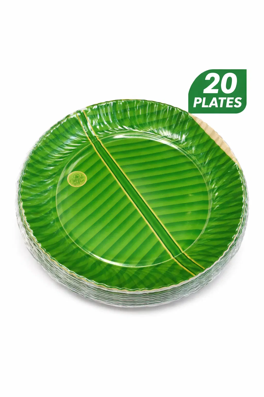 Disposable Plates 14 No | Kolpaat Design Heavy Plates | Pack of 20 pieces