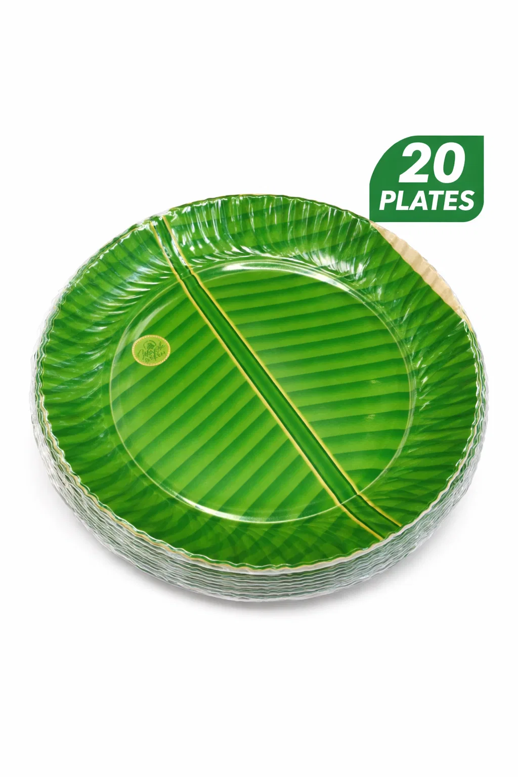 Disposable Plates 14 No | Kolpaat Design Heavy Plates | Pack of 20 pieces