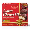Lotte Choco Pie - Soft Biscuits coated with Premium Chocolate - (Pack of 18) - 504gm – image 1