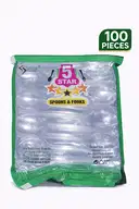 Disposable Medium Sized Plastic Spoon – 100 Pieces Pack – image 1