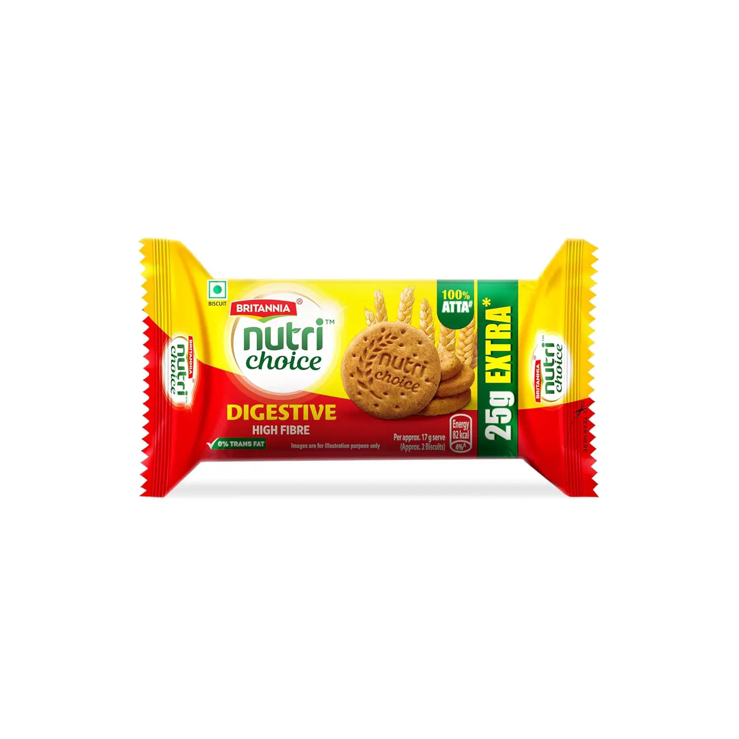 Britannia Nutri Choice High Fibre Biscuits Digestive Biscuit, 100gm