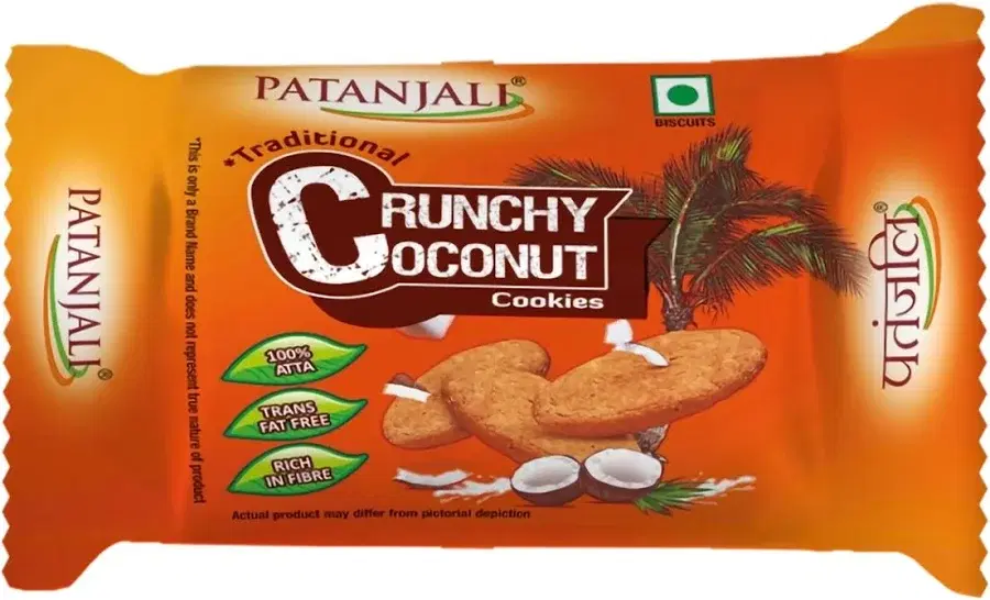 Patanjali Crunchy Coconut Cookies, 240gm