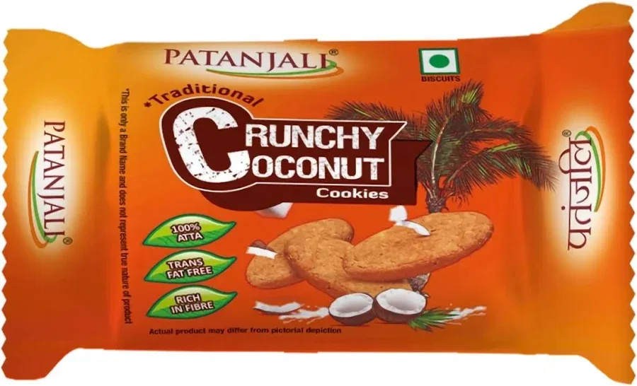 Patanjali Crunchy Coconut Cookies, 240gm