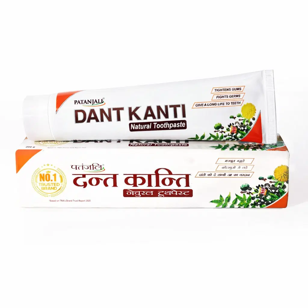  Patanjali Dant Kanti Natural Toothpaste, Makes Teeth Strong, Tightens Gums, Gives Cavity Free Smile