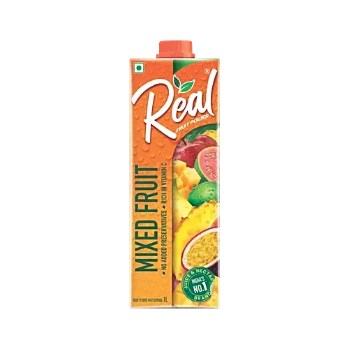 DABUR Real Mix Fruit Juice | Rich In Vitamin C | No Added Preservatives, No Artificial Colors & Flavours | Goodness Of Best Fruits | Daily Dose Of Fruit Nutrition, 1litre
