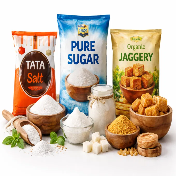 Salt, Sugar & Jaggery