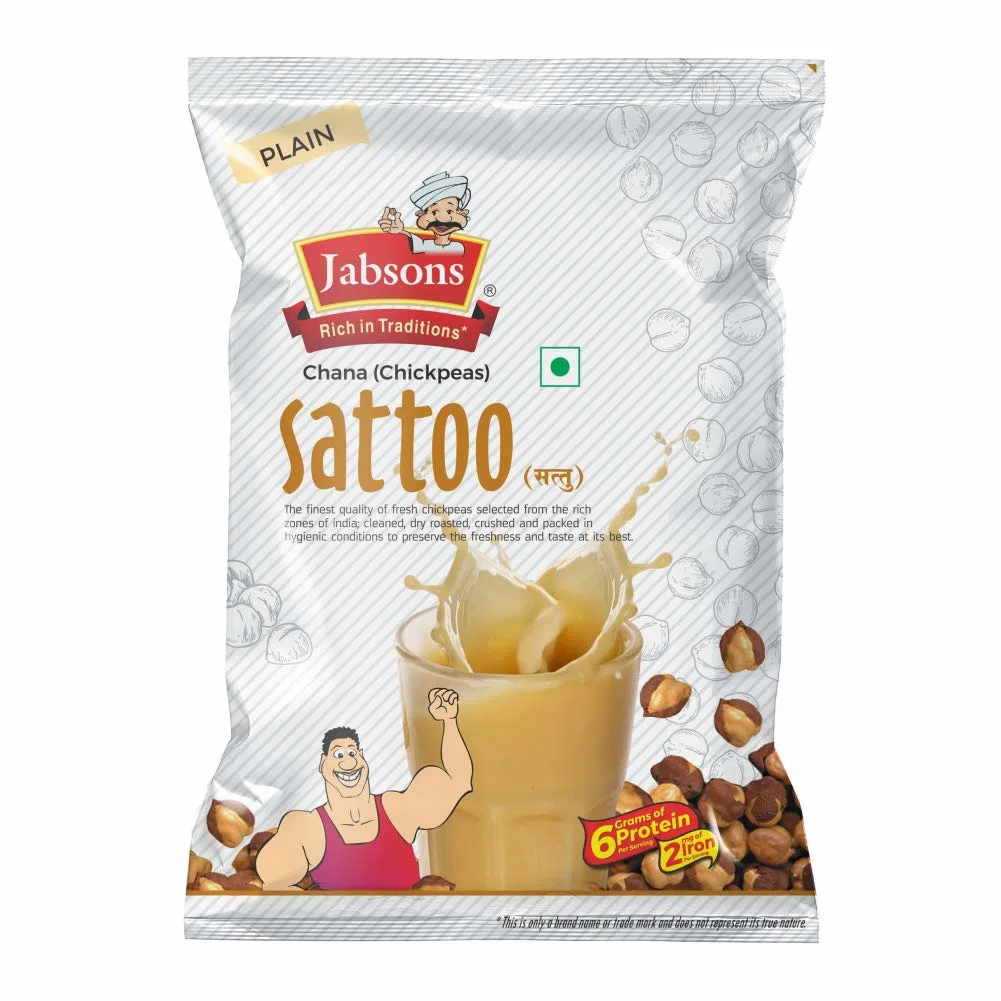  Jabsons Chana Sattoo Plain 230g | Pure Roasted Bengal Gram Sattu Powder