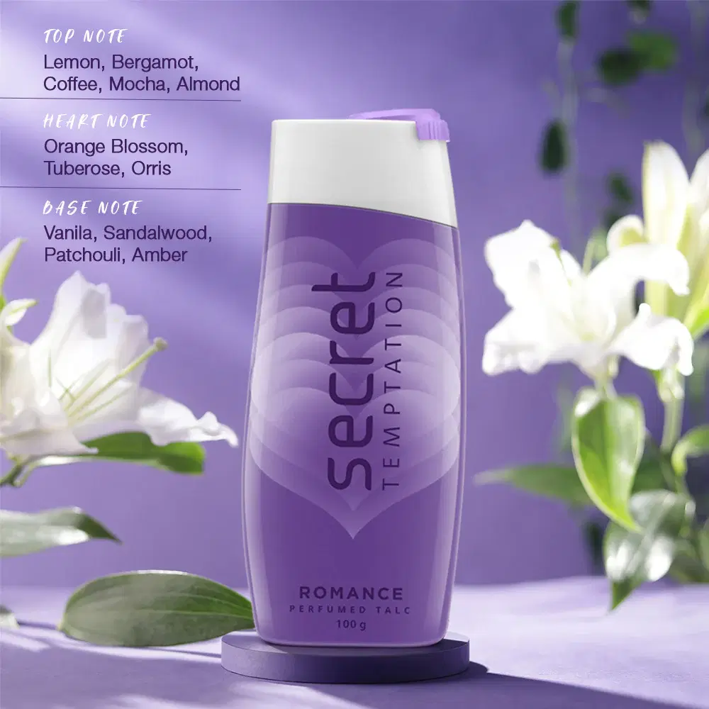 Secret Temptation Romance Perfumed Talc, 100gm