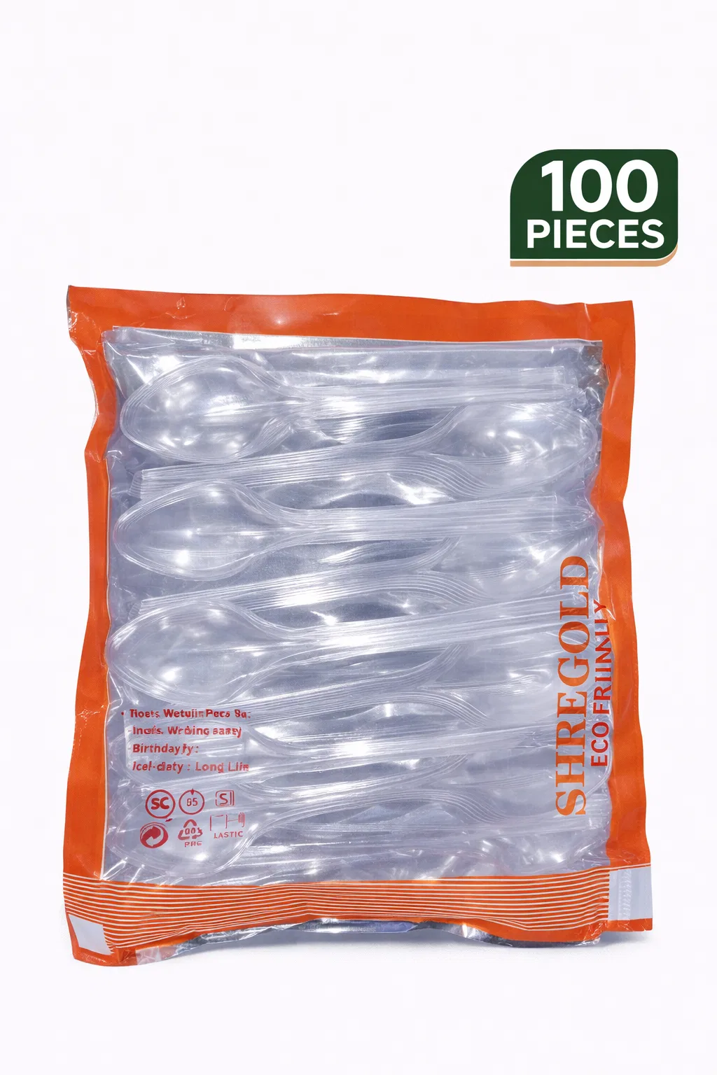 Disposable Small Plastic Spoon – 100 Pieces Pack