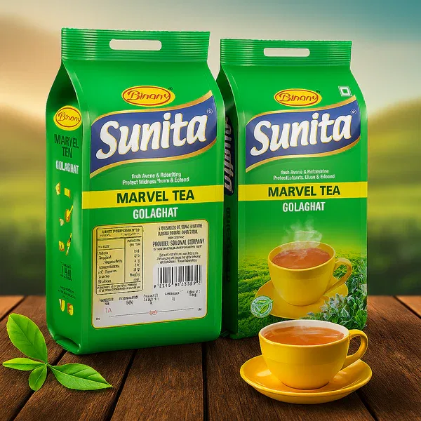 Sunita Marvel Assam Tea Powder | Authentic Assam Tea Leaves with Bold Taste, Rich Aroma, and Smooth Finish | Traditional Indian Chai Patti with Golden Liquor Aroma Flavour