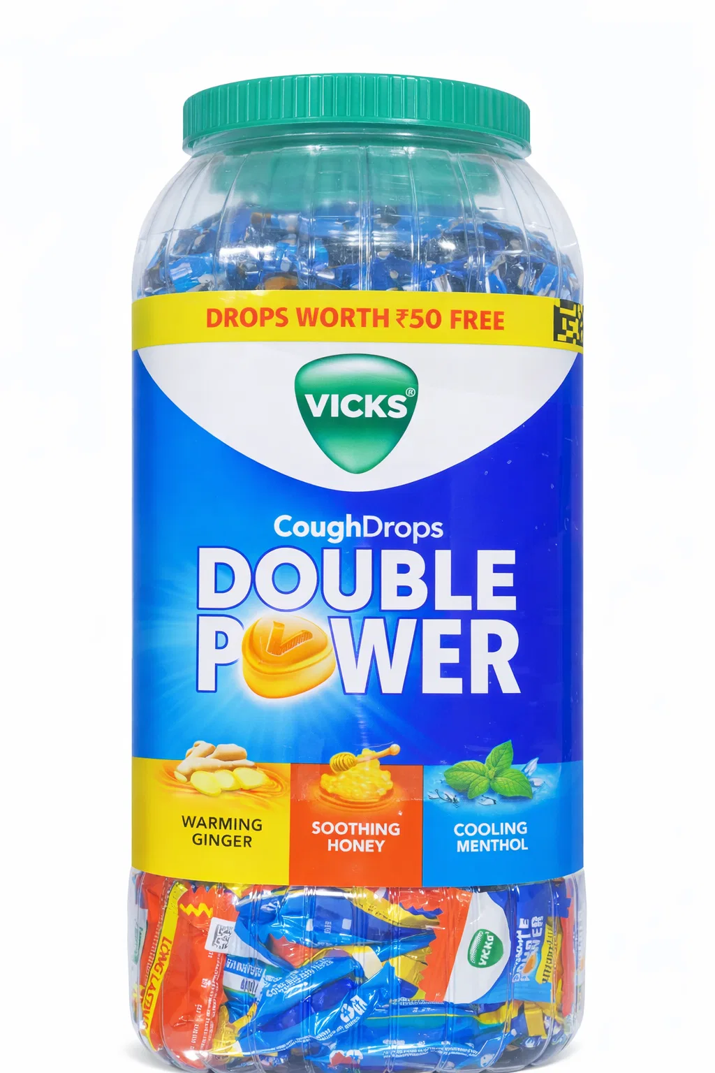 Vicks Cough Drops - 140N (115 + 25 free) 2.9 Grams (Menthol/Ginger/Honey)