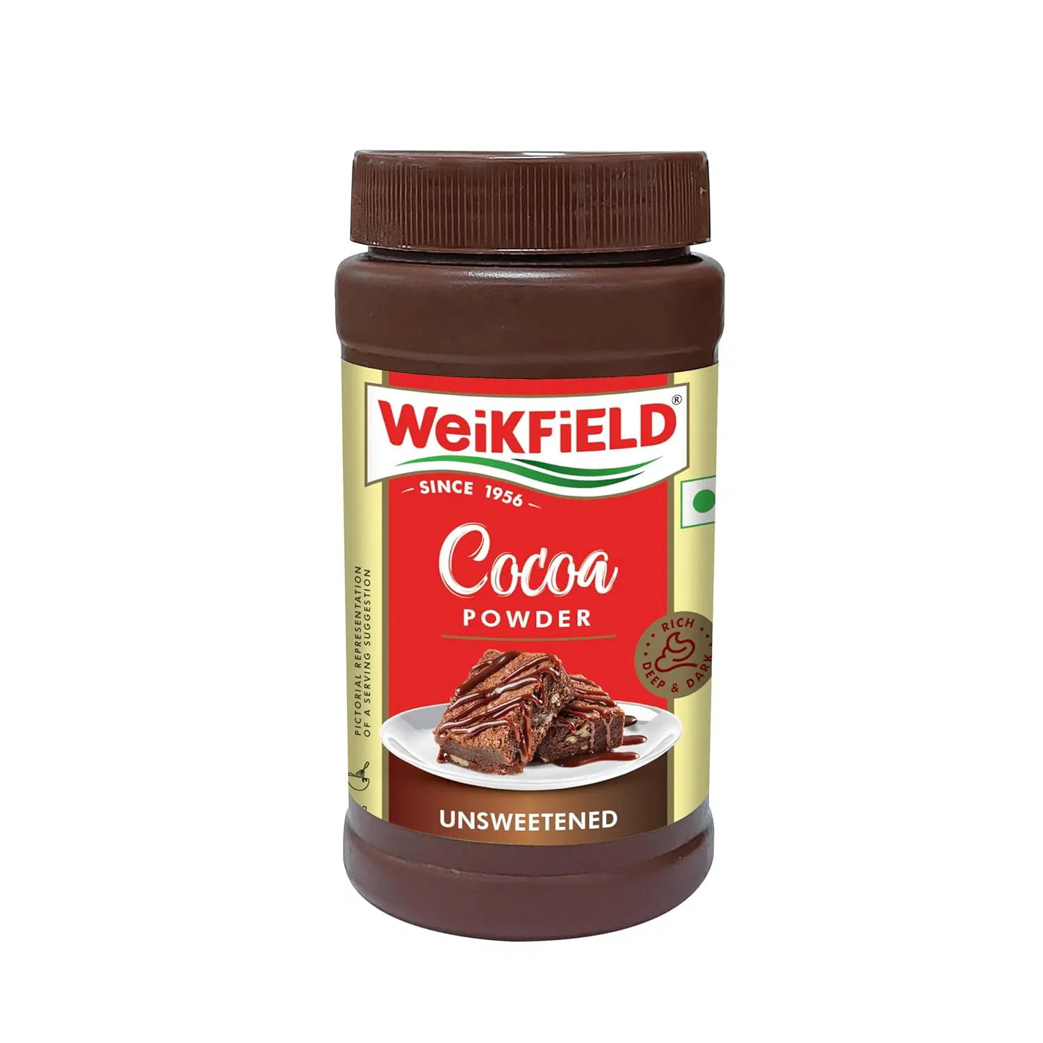 Weikfield Cocoa Powder 50g Jar | Low Fat Rich & Decadent Pure Cocoa Powder | Unsweetened Dark Cocoa